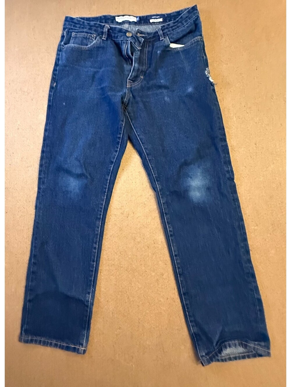 Peter Manning NY PMNYC Standard Fit Jeans Dark Wash 32W 28L Mens Indigo Denim